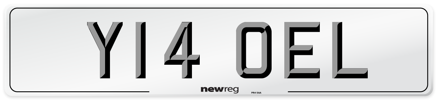 Y14 OEL Number Plate from New Reg
